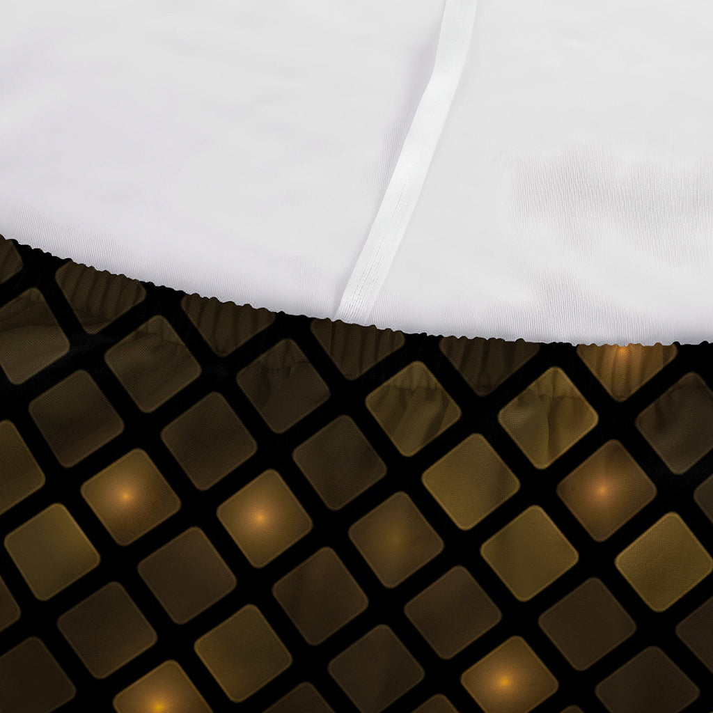 Gold Disco Lights Pattern Print Sofa Cover