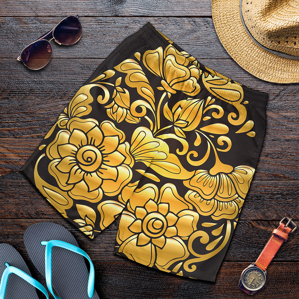 Gold Easter Egg Print Men's Shorts