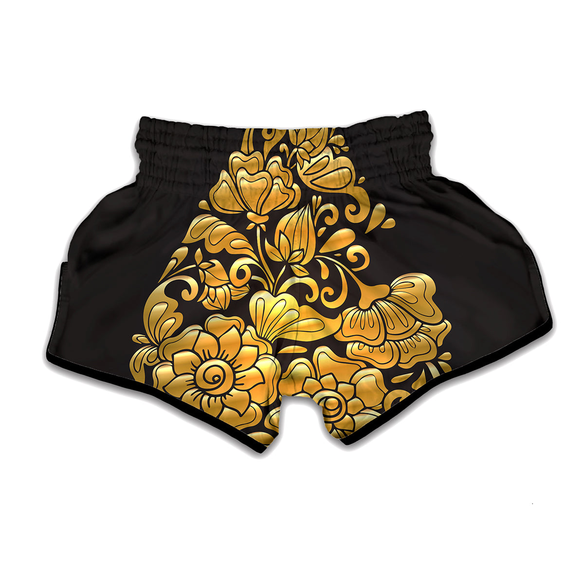 Gold Easter Egg Print Muay Thai Boxing Shorts