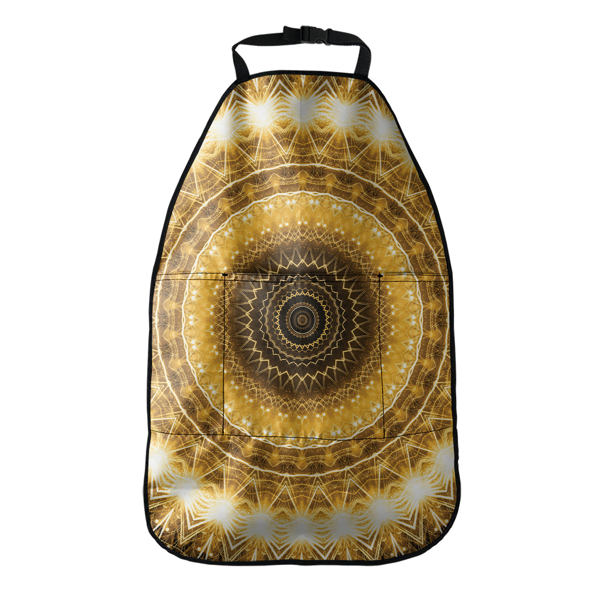Gold Lights Kaleidoscope Print Car Seat Organizers