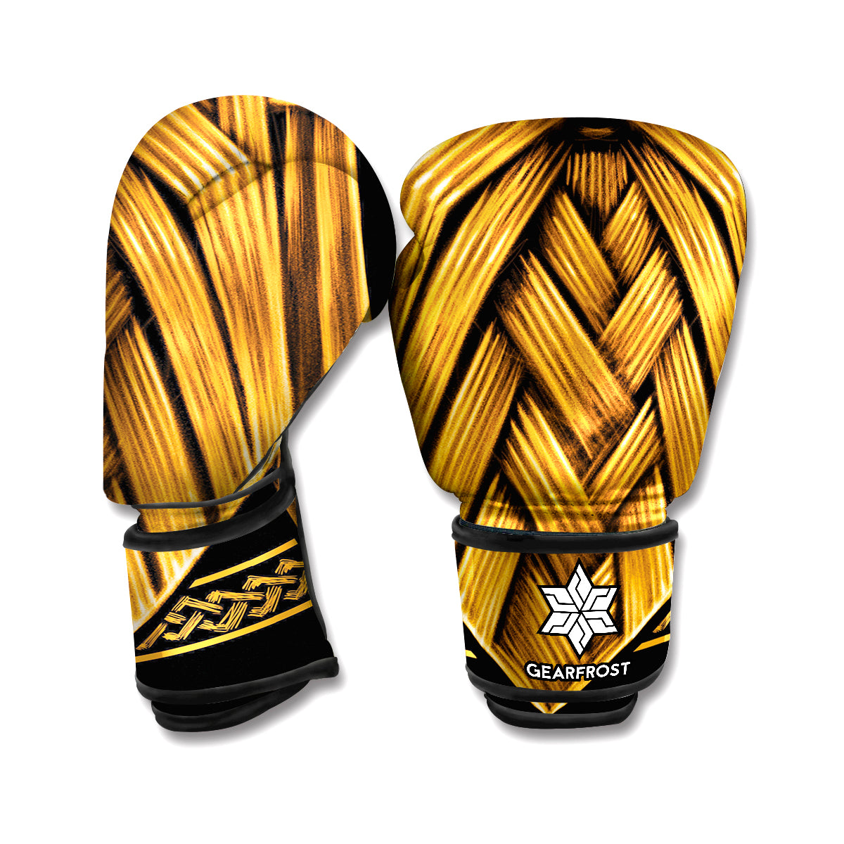 Gold Viking Norse God Odin Print Boxing Gloves
