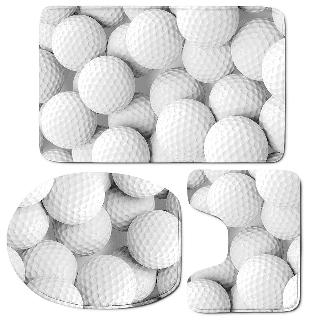 Golf Ball 3D Print 3 Piece Bath Mat Set