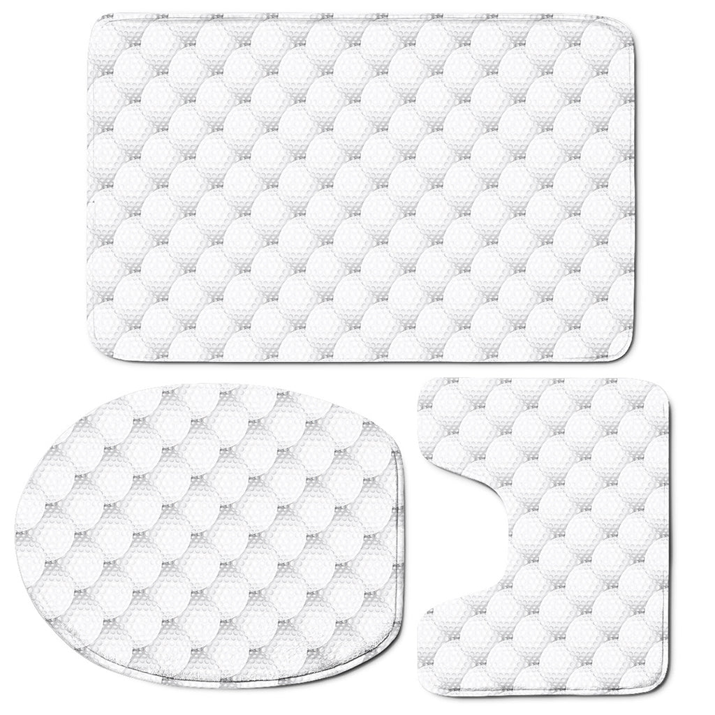 Golf Ball Pattern Print 3 Piece Bath Mat Set