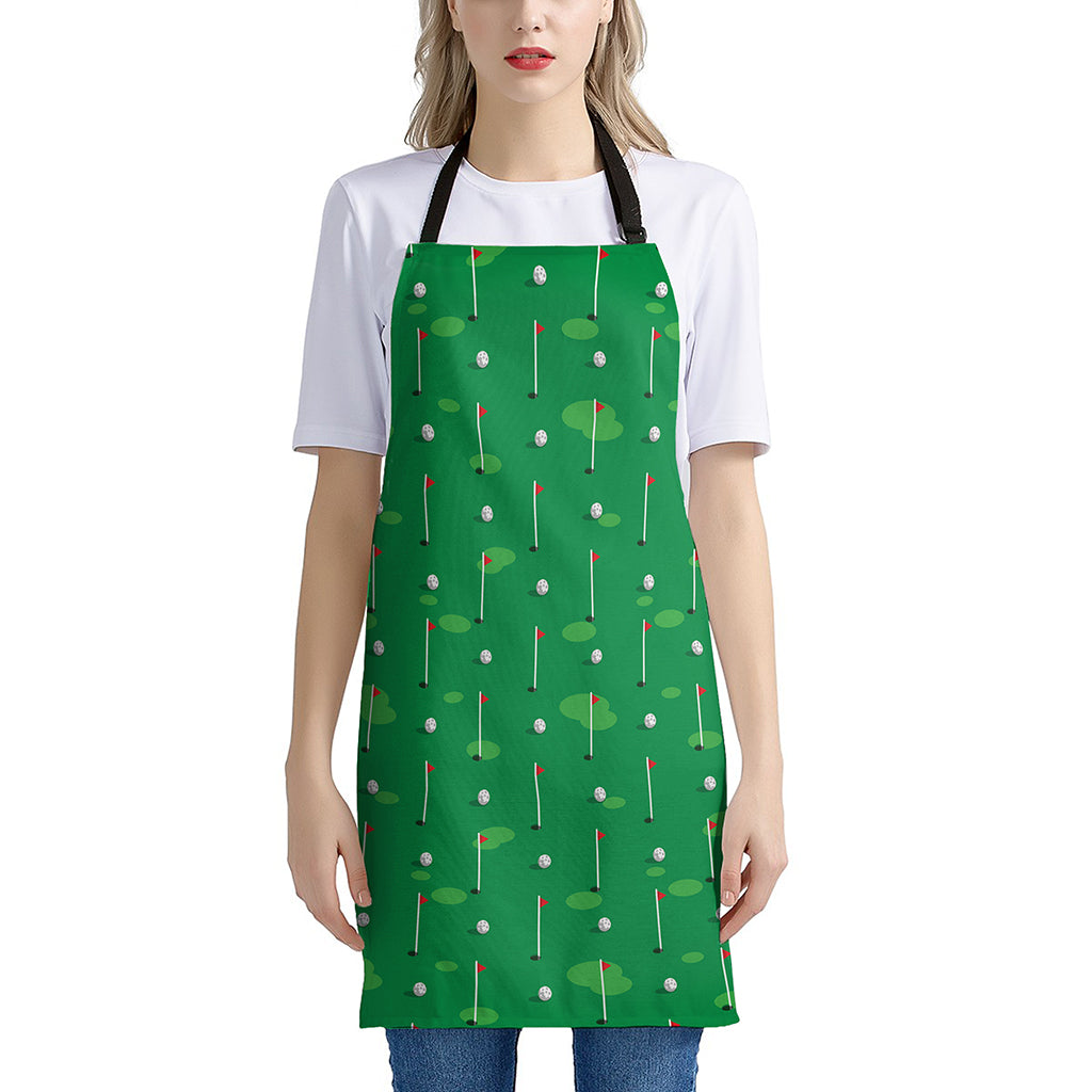Golf Course Pattern Print Apron