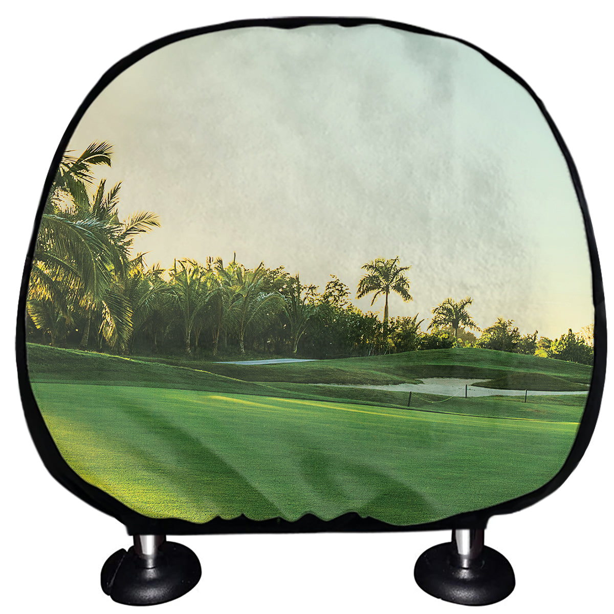 Golf Course Print Car Headrest Covers