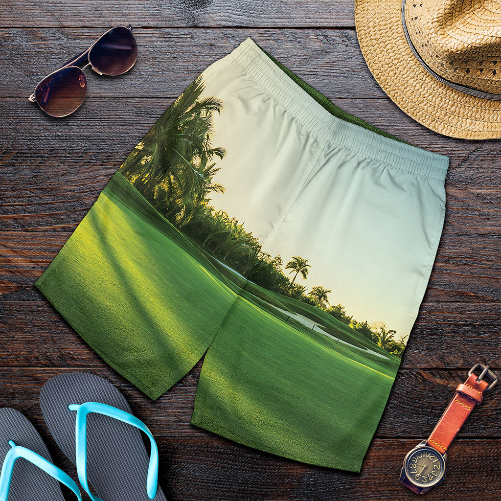 Golf Course Print Men's Shorts