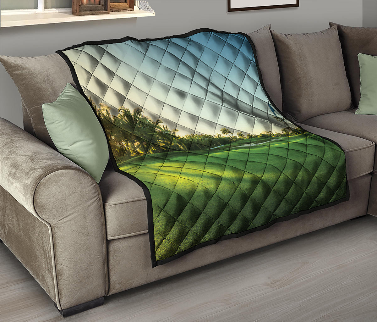 Golf Course Print Quilt