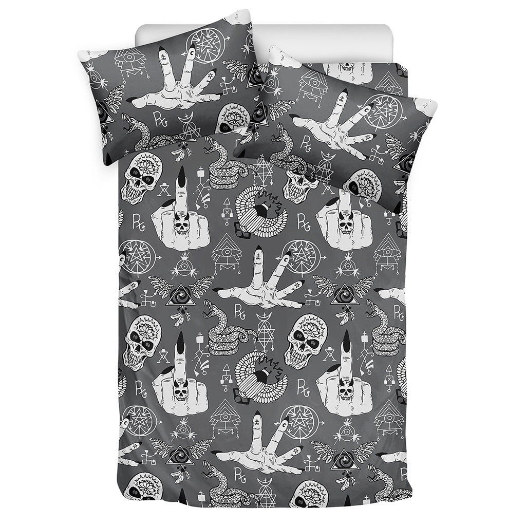 Gothic Wicca Curse Print Duvet Cover Bedding Set