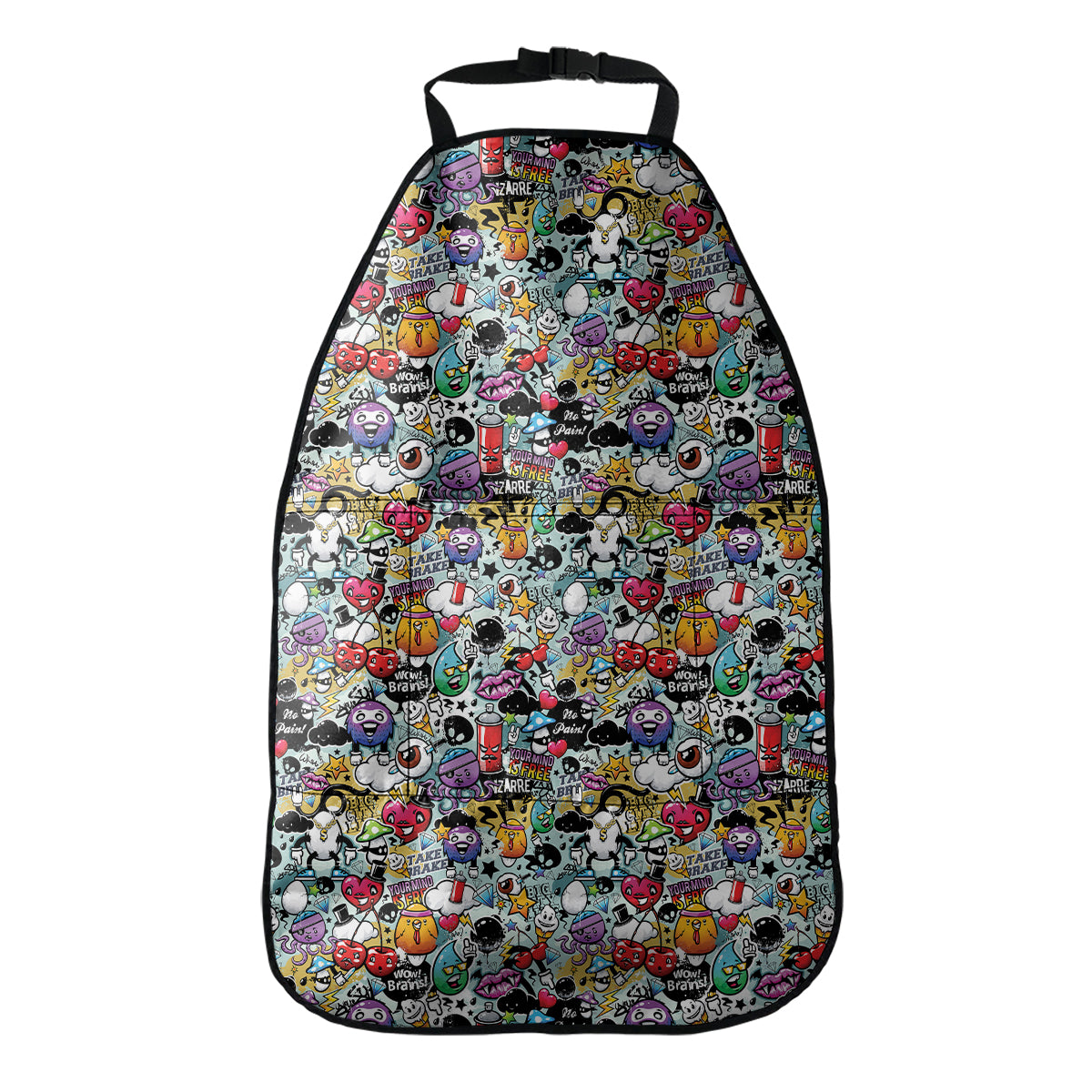 Graffiti Cartoon Characters Print Car Seat Organizers