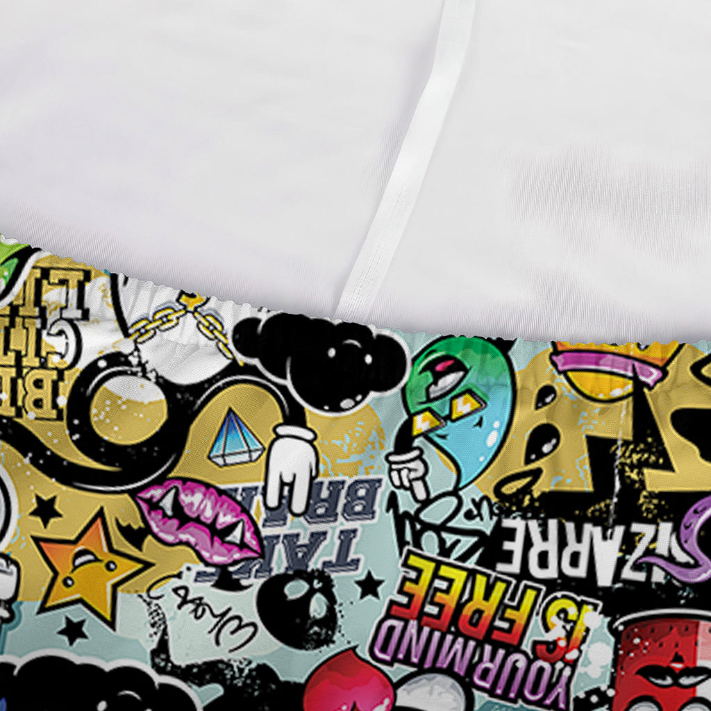 Graffiti Cartoon Characters Print Sofa Cover