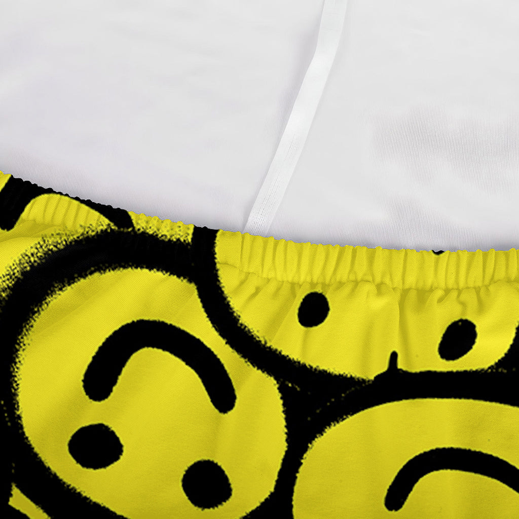 Graffiti Happy Emoji Pattern Print Sofa Cover