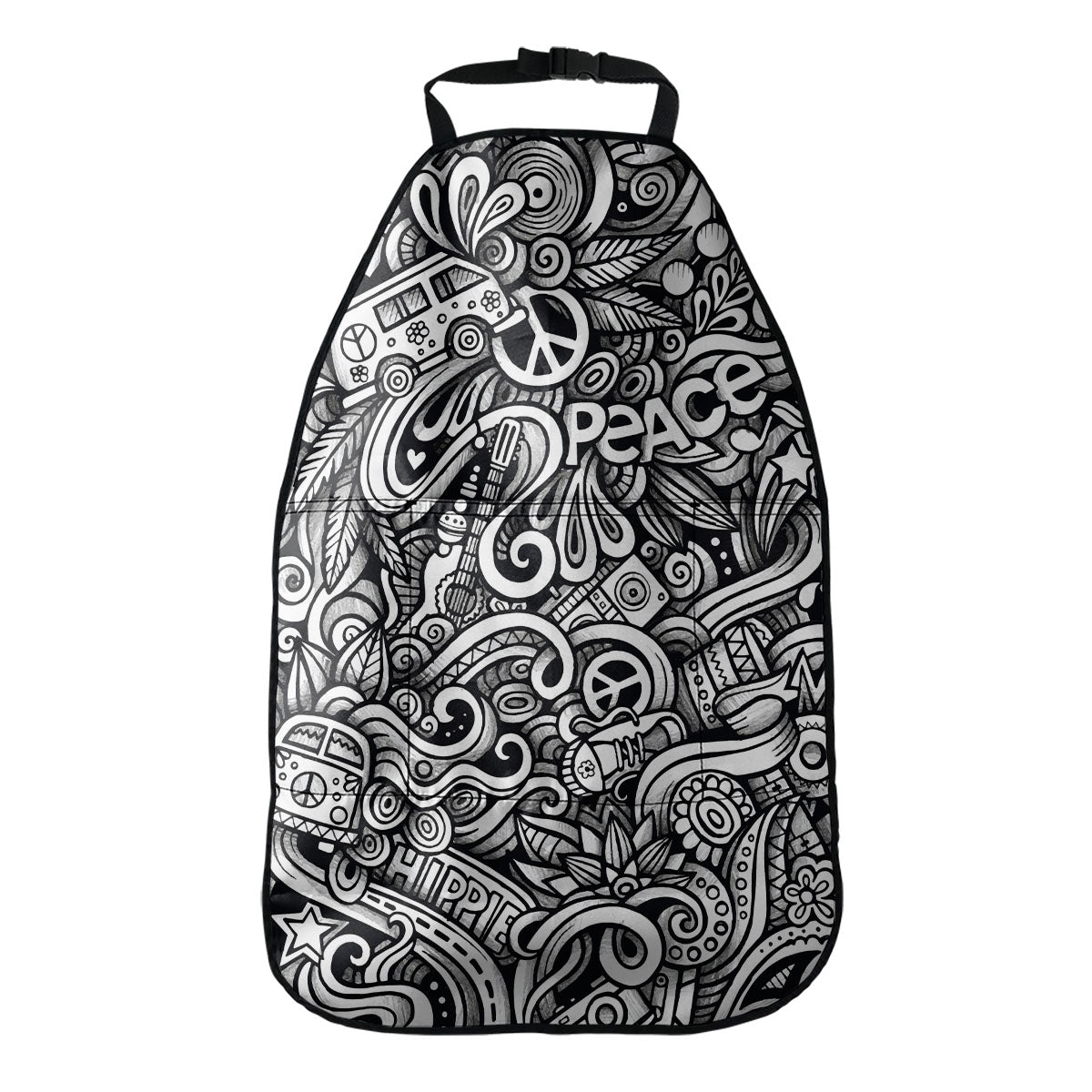 Graffiti Surfing Pattern Print Car Seat Organizers