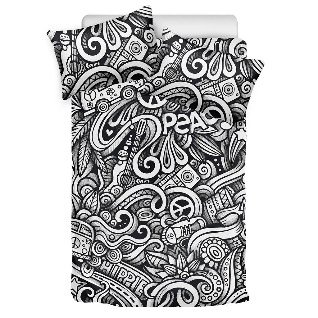 Graffiti Surfing Pattern Print Duvet Cover Bedding Set