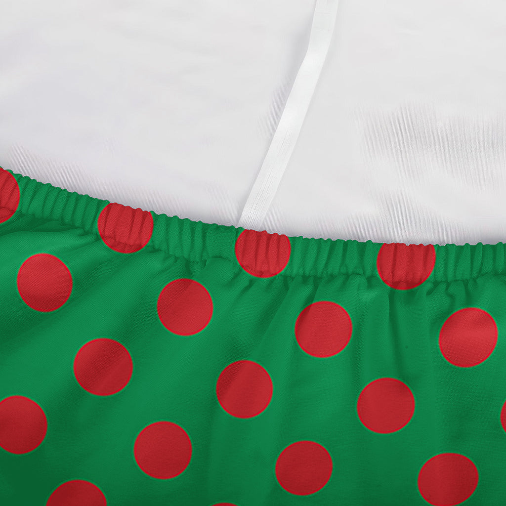 Green And Red Polka Dot Pattern Print Sofa Cover