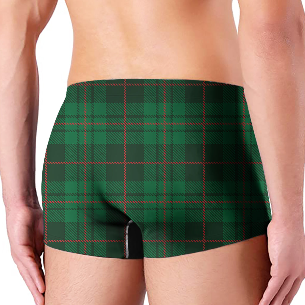 Green And Red Stewart Tartan Print Men's Boxer Briefs