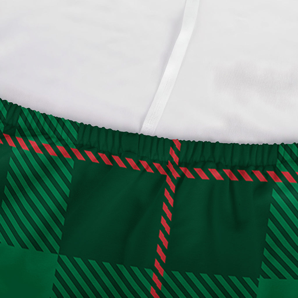 Green And Red Stewart Tartan Print Sofa Cover