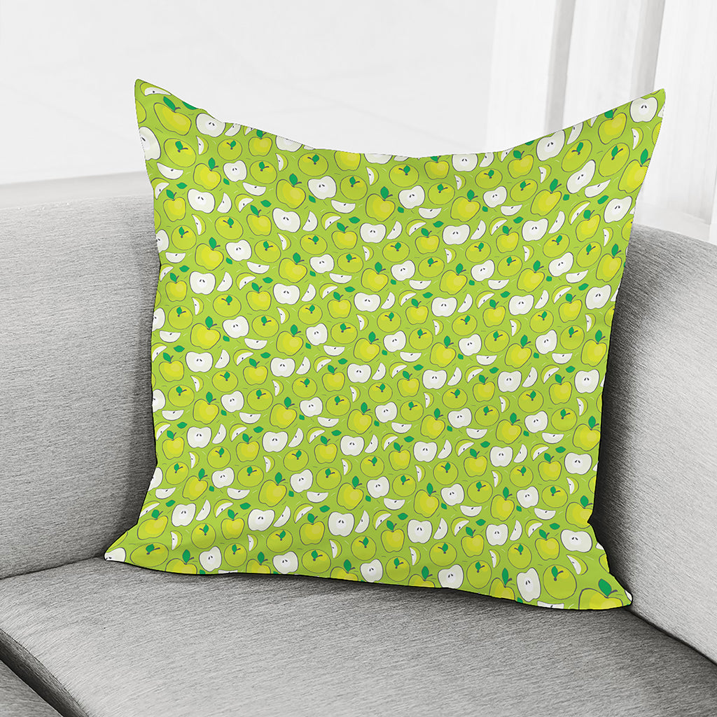 Green Apple Fruit Pattern Print Pillow Cover