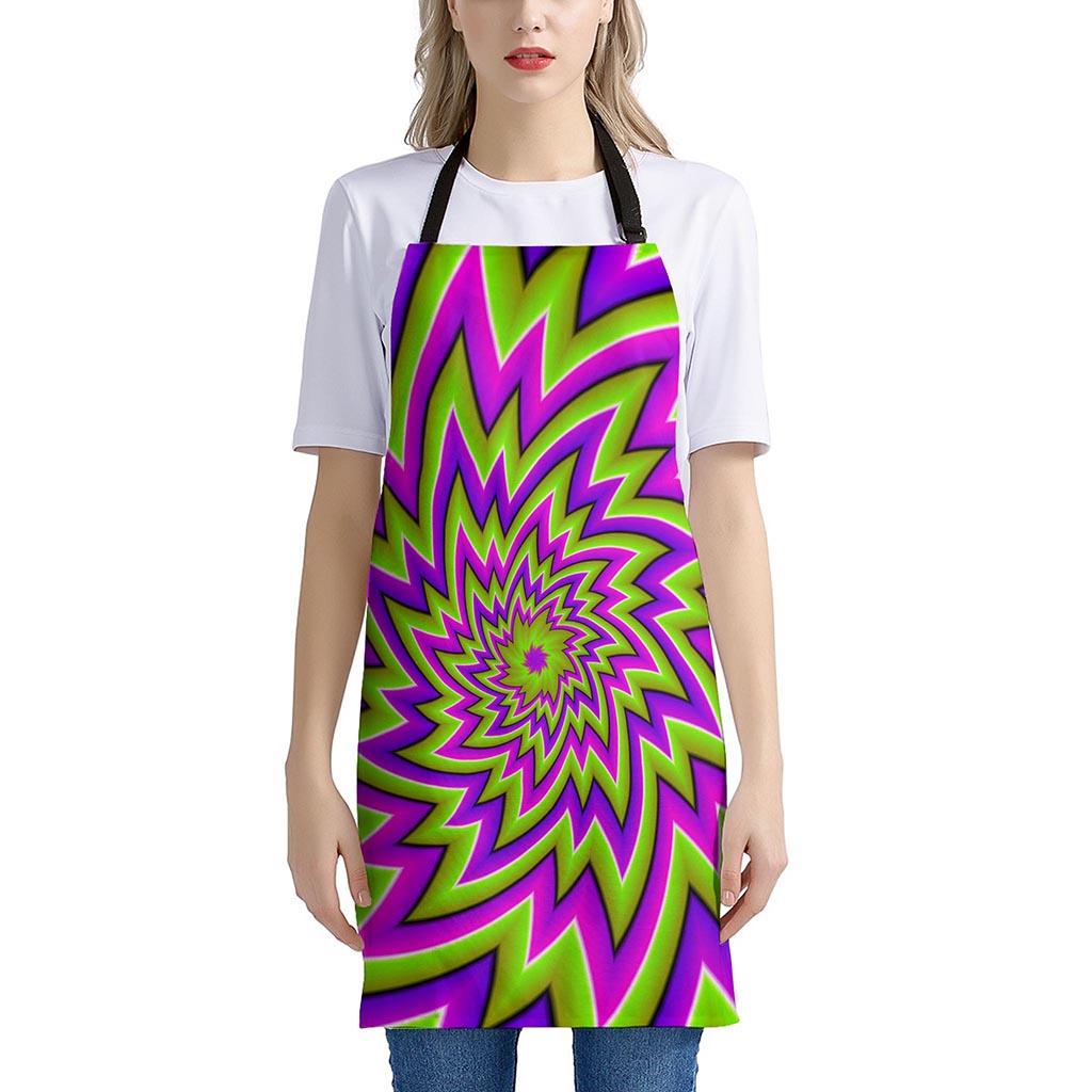 Green Big Bang Moving Optical Illusion Apron