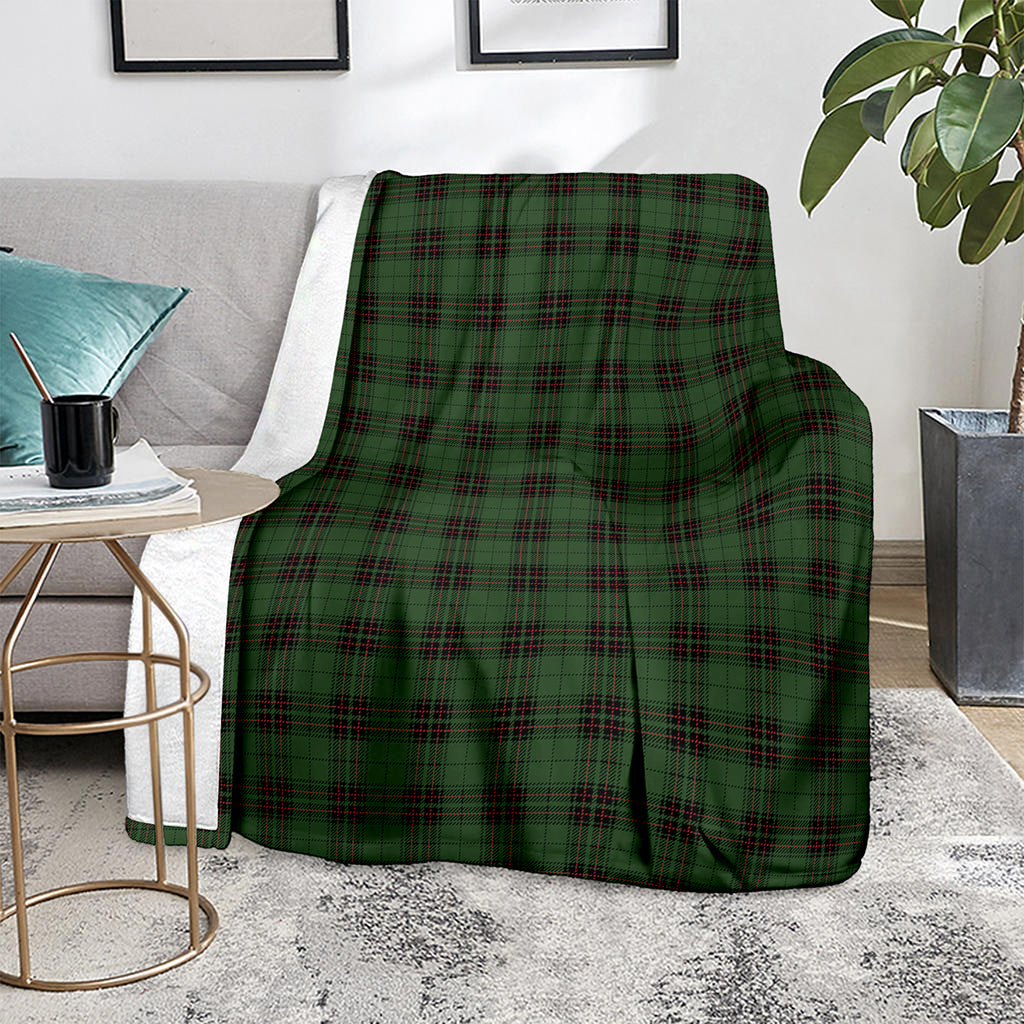 Green Black And Red Tartan Pattern Print Blanket
