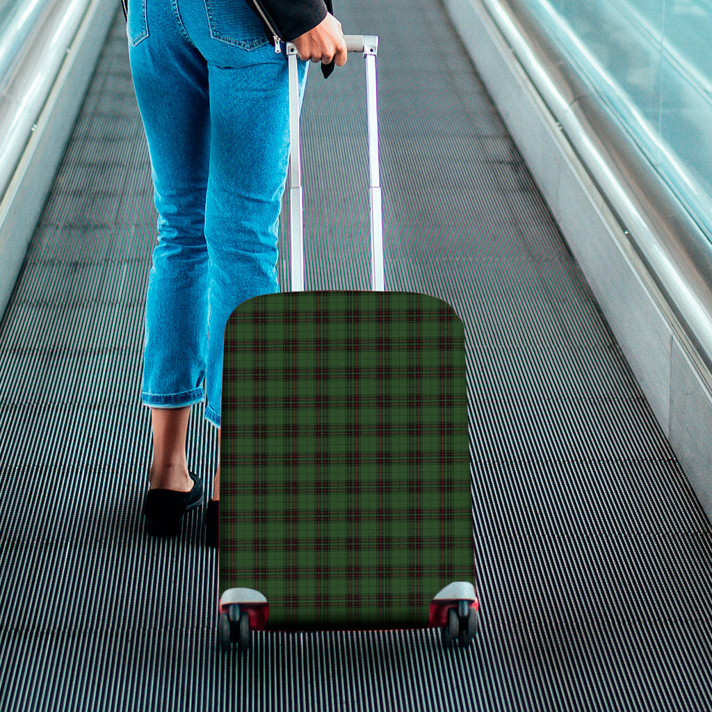 Green Black And Red Tartan Pattern Print Luggage Cover