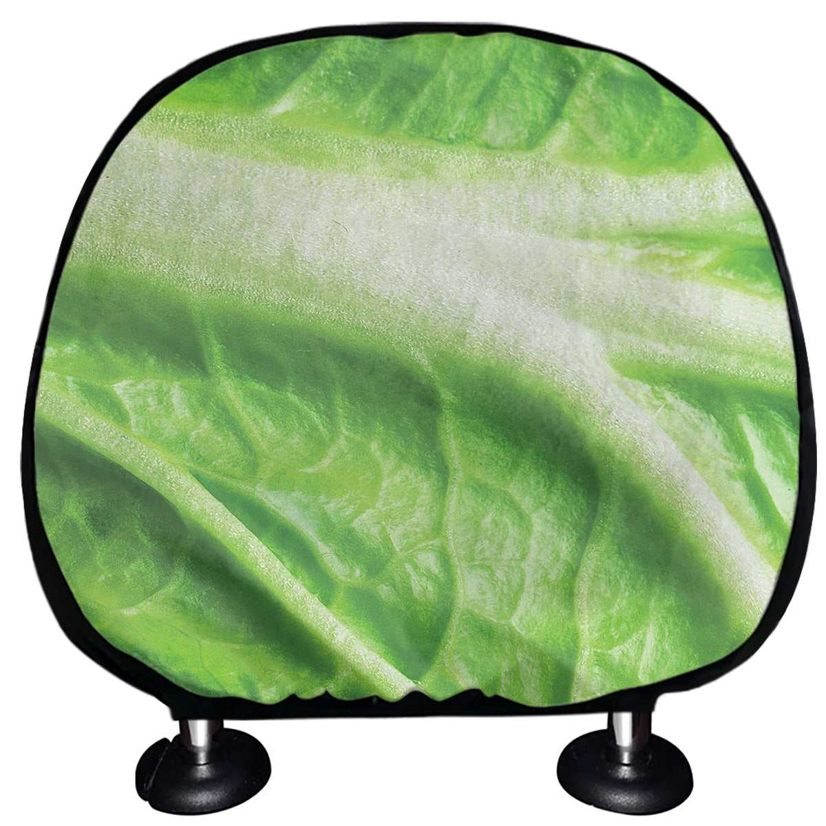 Green Cabbage Leaf Print Car Headrest Covers