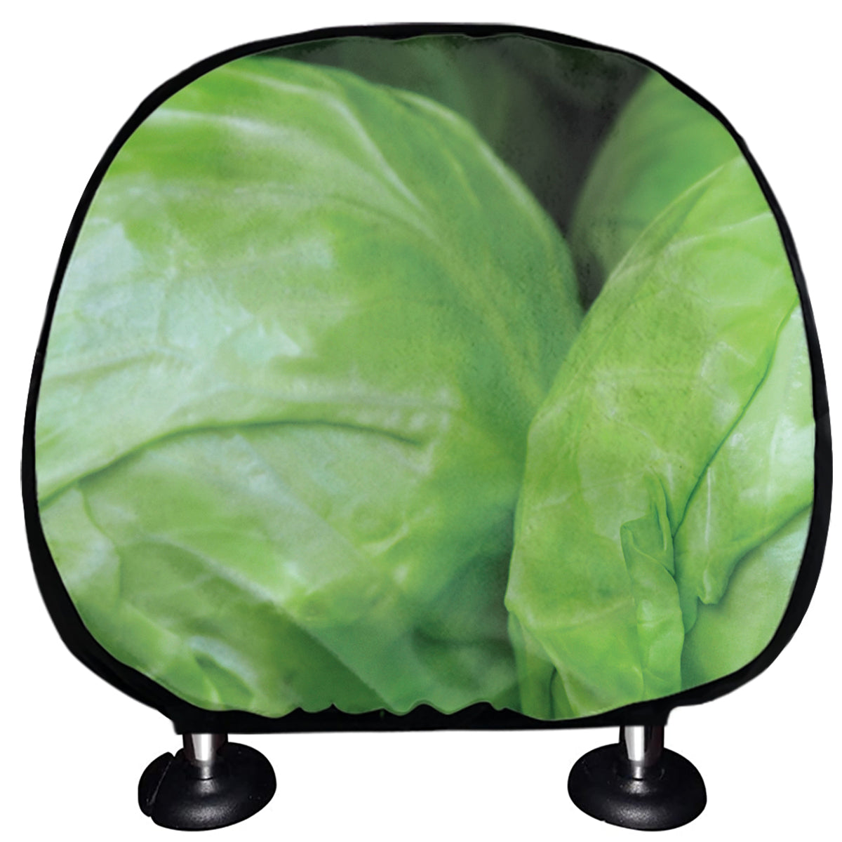 Green Cabbage Print Car Headrest Covers