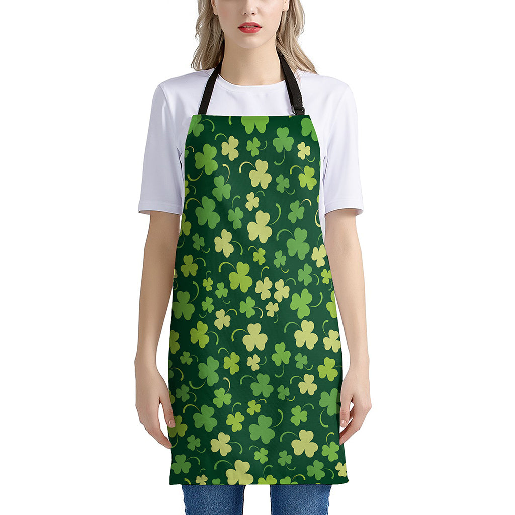 Green Clover Saint Patrick's Day Print Apron