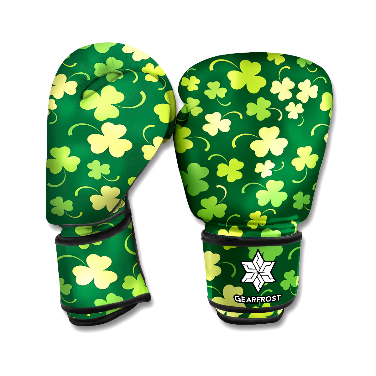 Green Clover Saint Patrick's Day Print Boxing Gloves