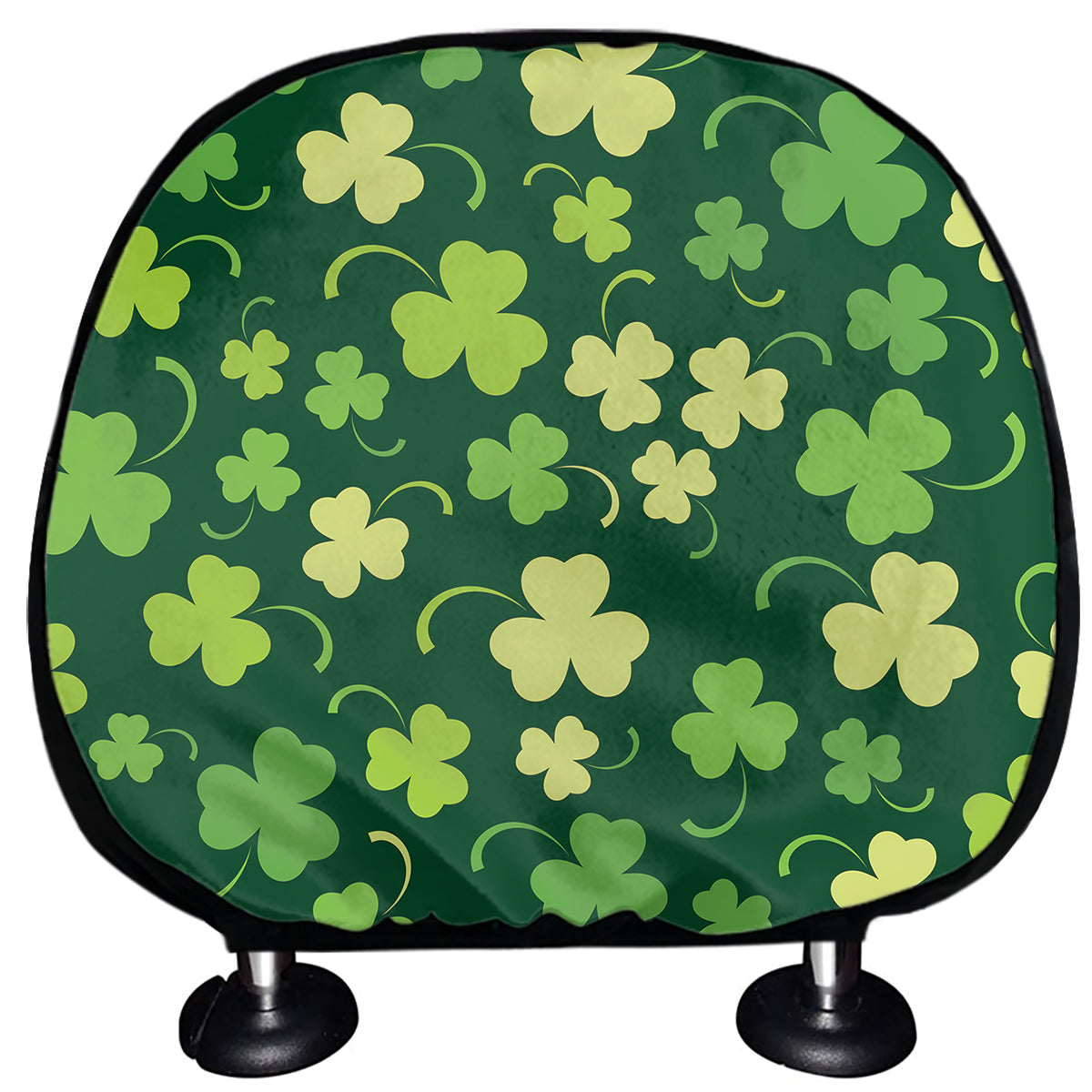 Green Clover Saint Patrick's Day Print Car Headrest Covers