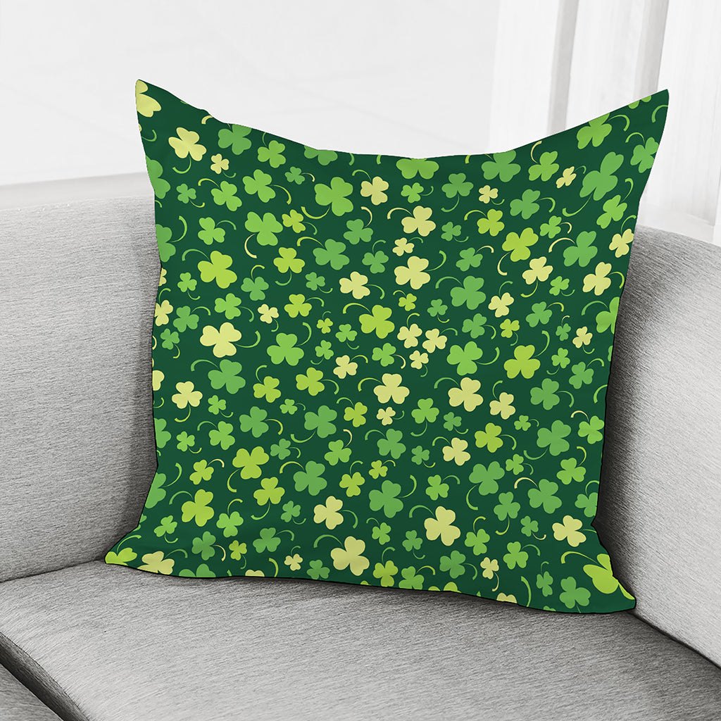 Green Clover Saint Patrick's Day Print Pillow Cover