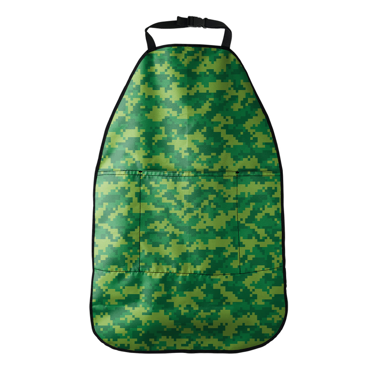 Green Digital Camo Pattern Print Car Seat Organizers