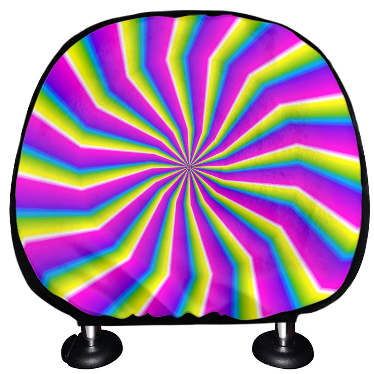 Green Dizzy Moving Optical Illusion Car Headrest Covers