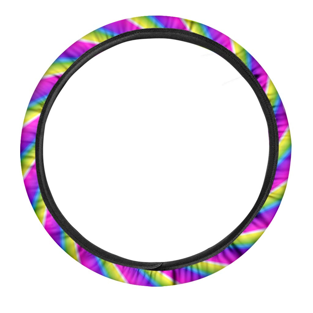 Green Dizzy Moving Optical Illusion Car Steering Wheel Cover