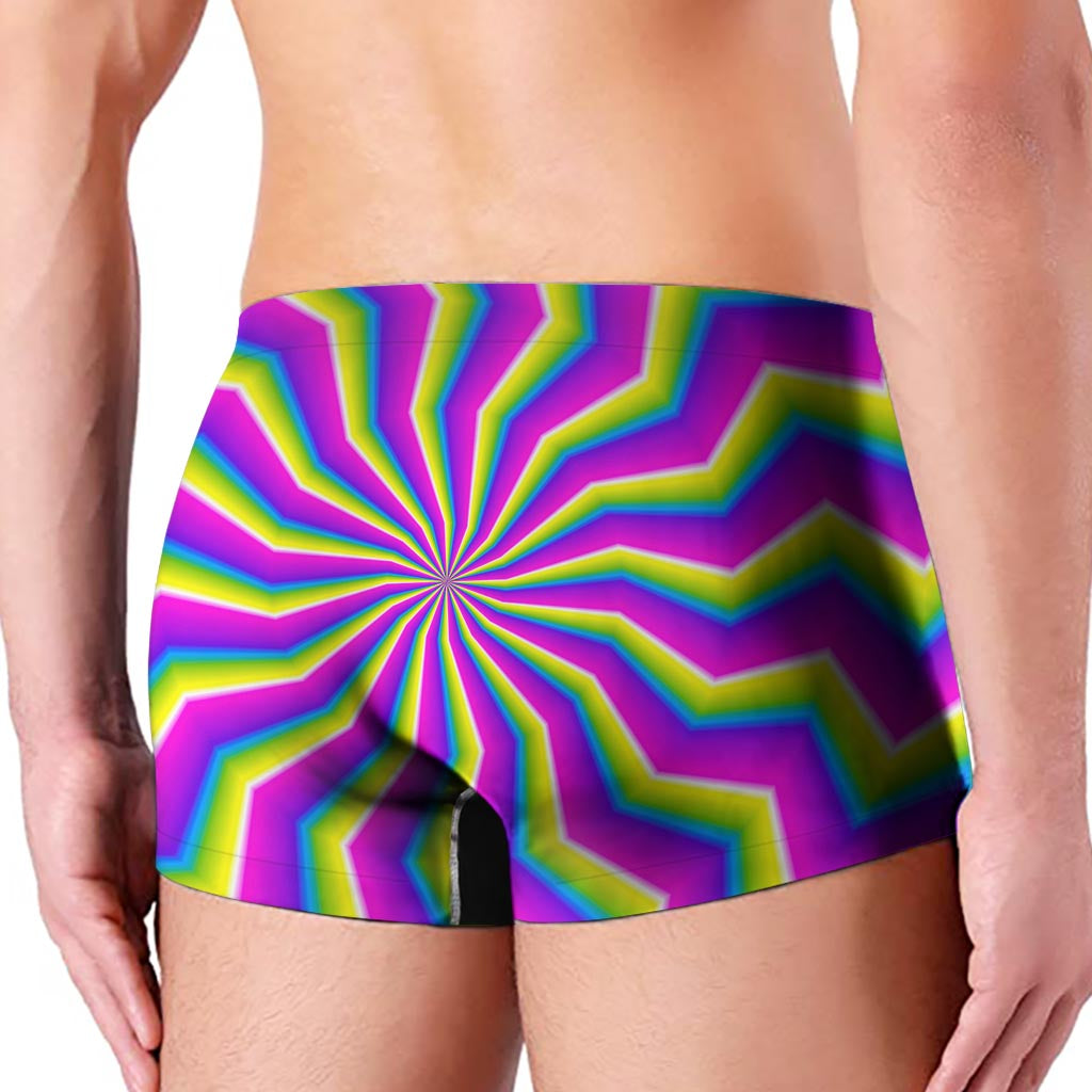 Green Dizzy Moving Optical Illusion Men's Boxer Briefs
