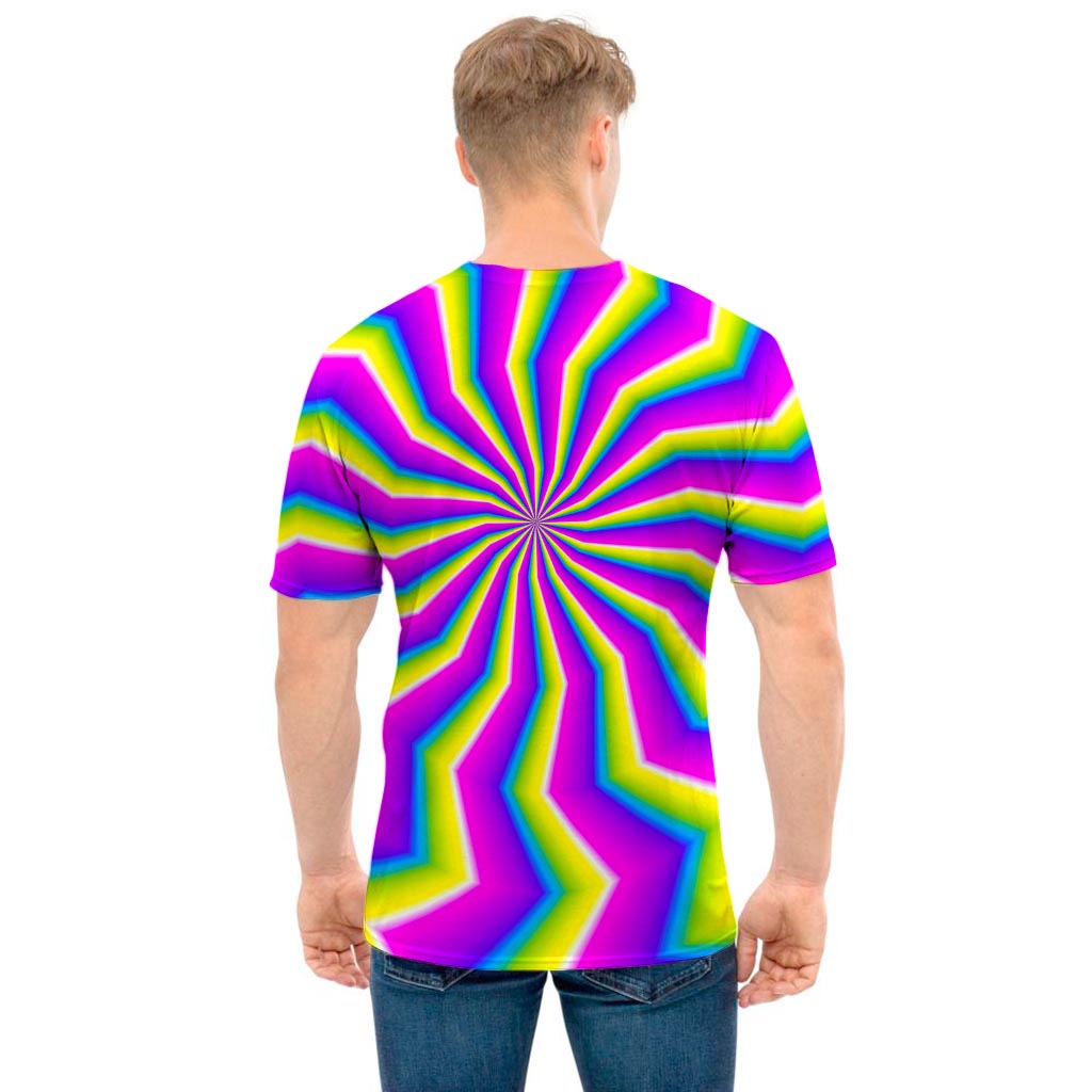 Green Dizzy Moving Optical Illusion Men's T-Shirt