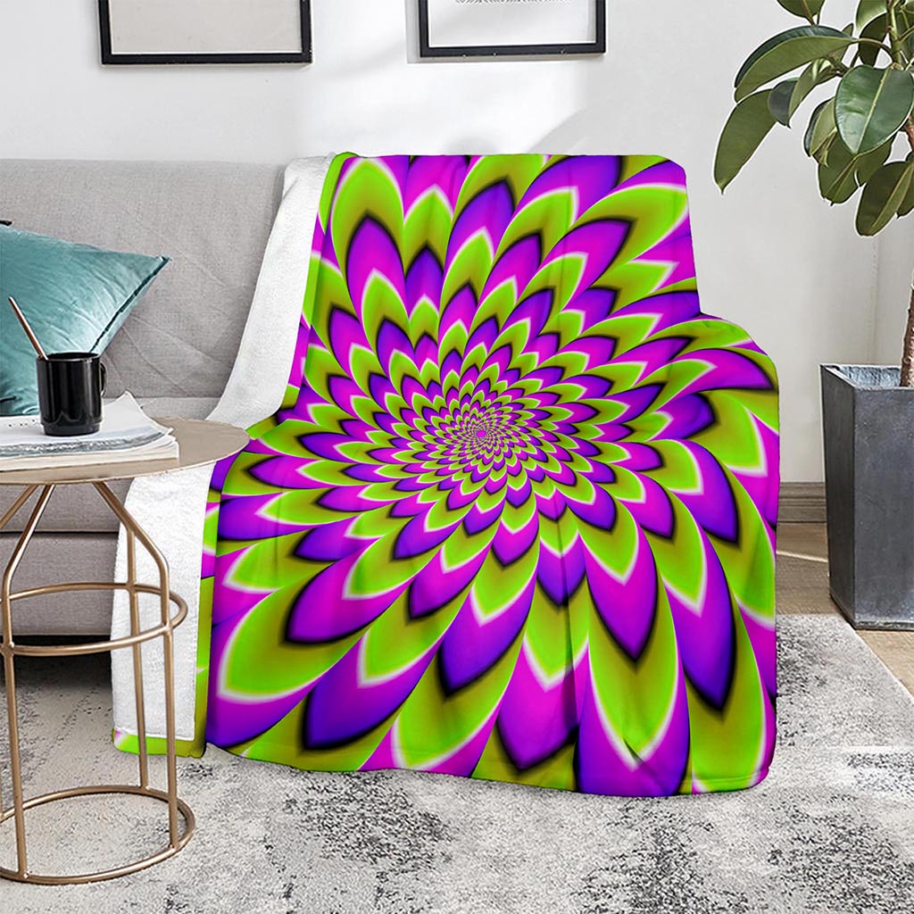 Green Expansion Moving Optical Illusion Blanket