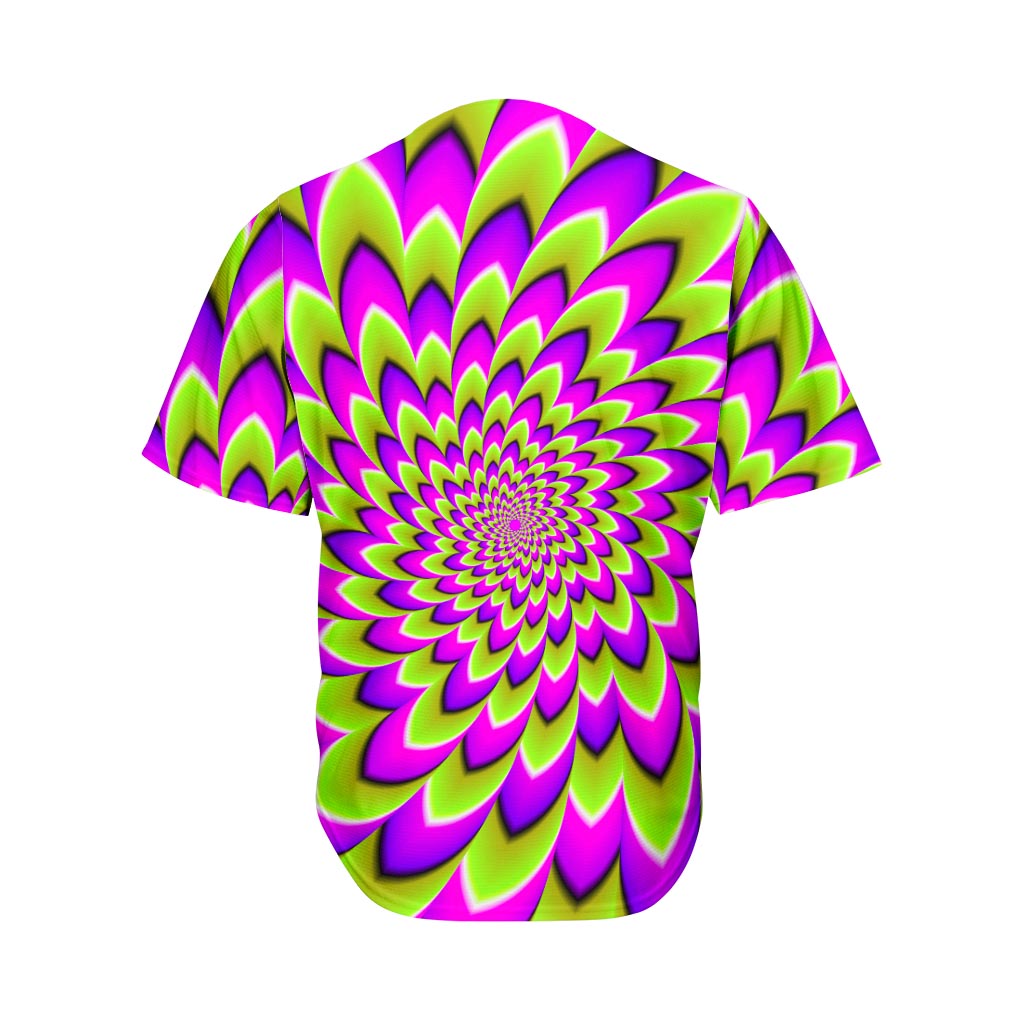 Green Expansion Moving Optical Illusion Men's Baseball Jersey