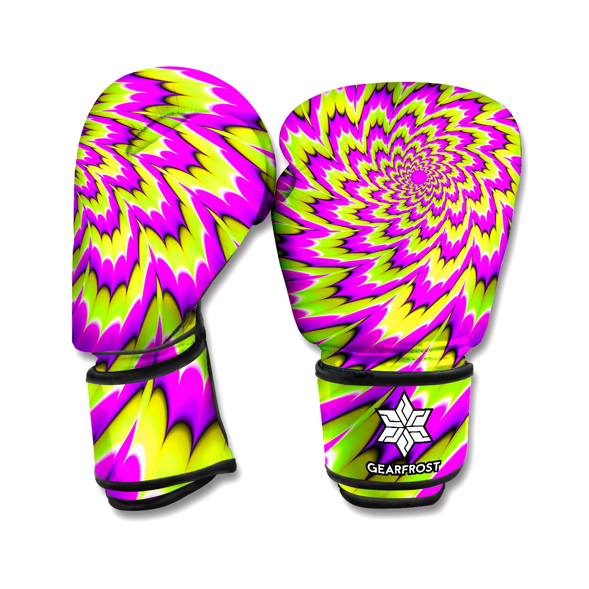 Green Explosion Moving Optical Illusion Boxing Gloves