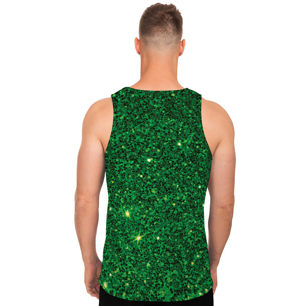 Green Glitter Artwork Print (NOT Real Glitter) Men's Tank Top