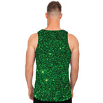Green Glitter Artwork Print (NOT Real Glitter) Men's Tank Top