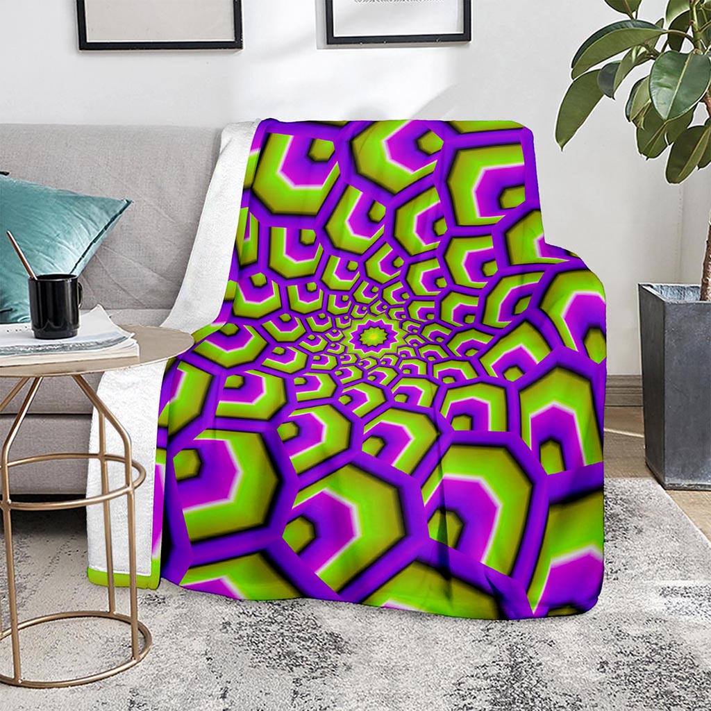 Green Hive Moving Optical Illusion Blanket