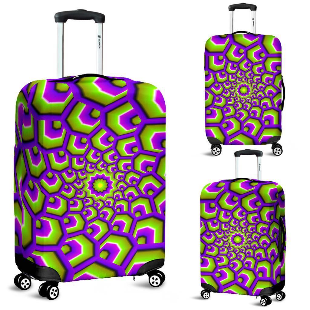Green Hive Moving Optical Illusion Luggage Cover GearFrost