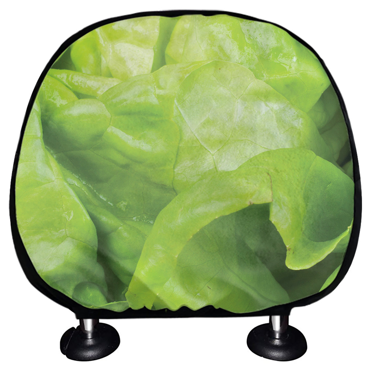 Green Lettuce Leaves Print Car Headrest Covers