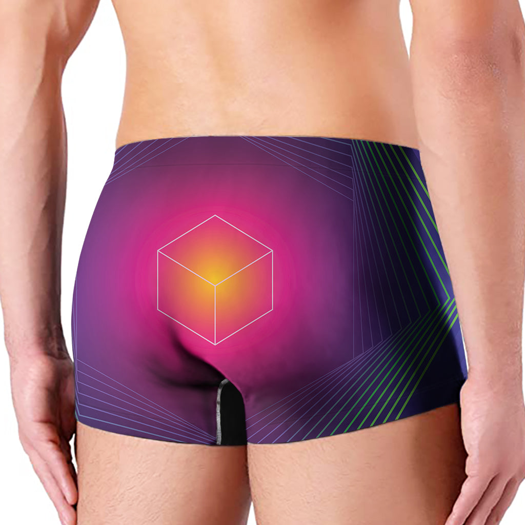 Green Light EDM Geometric Print Men's Boxer Briefs