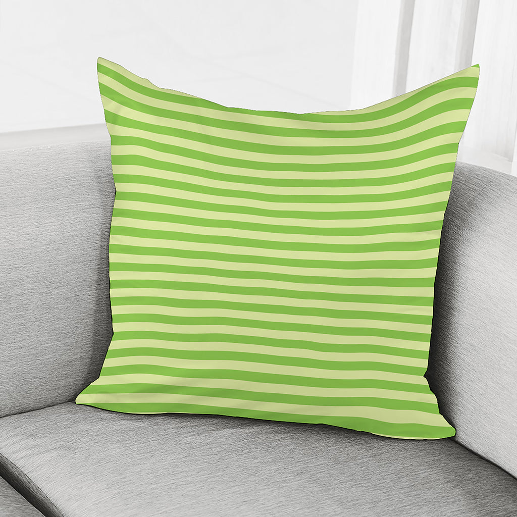 Green Striped Pattern Print Pillow Cover