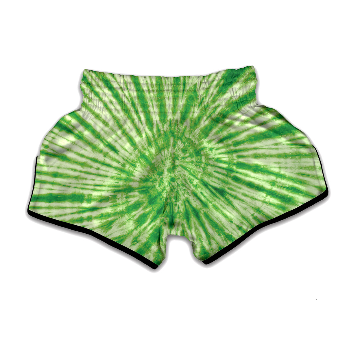 Green Tie Dye Print Muay Thai Boxing Shorts