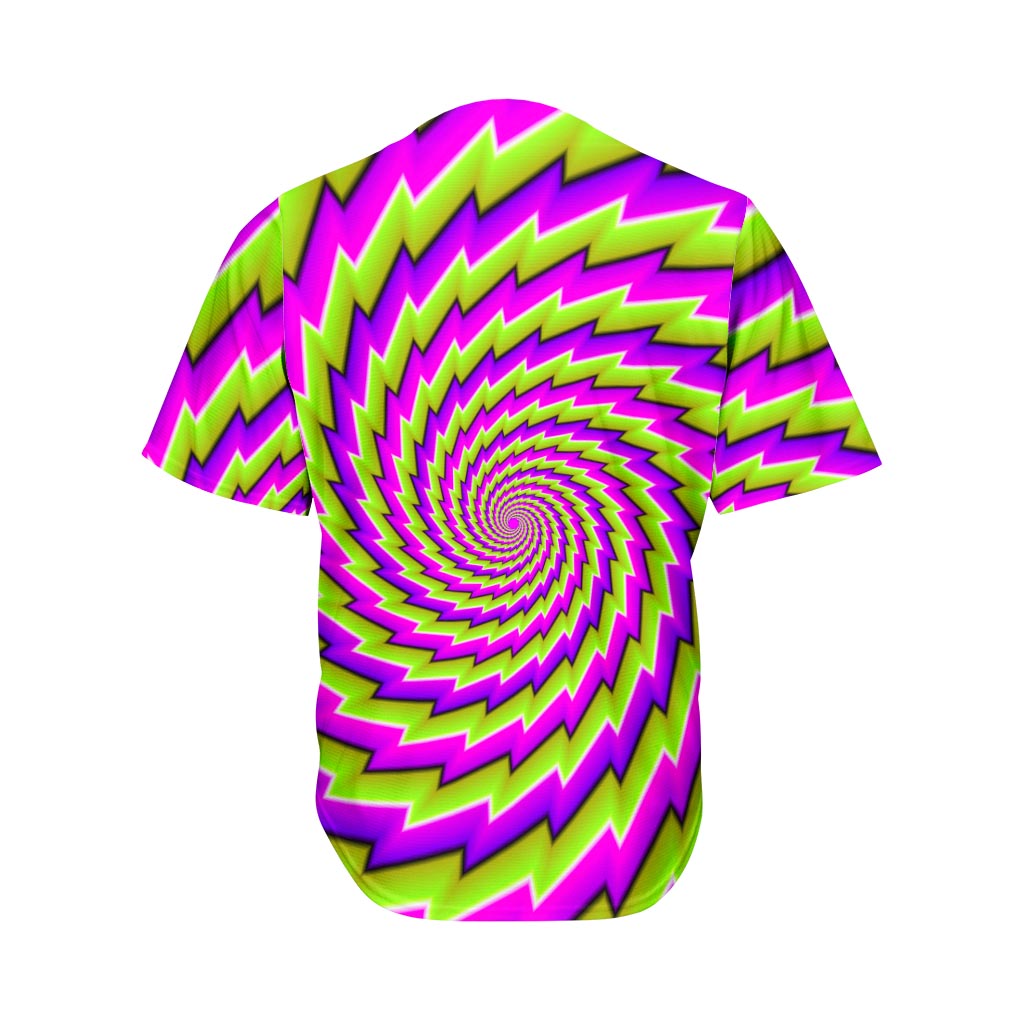 Green Twisted Moving Optical Illusion Men's Baseball Jersey