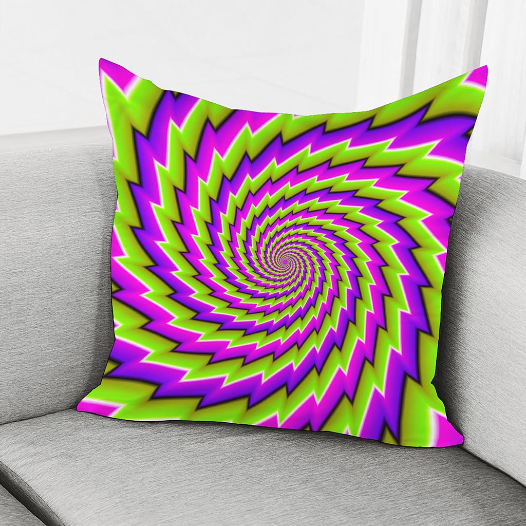 Green Twisted Moving Optical Illusion Pillow Cover