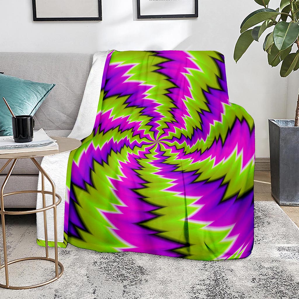 Green Vortex Moving Optical Illusion Blanket