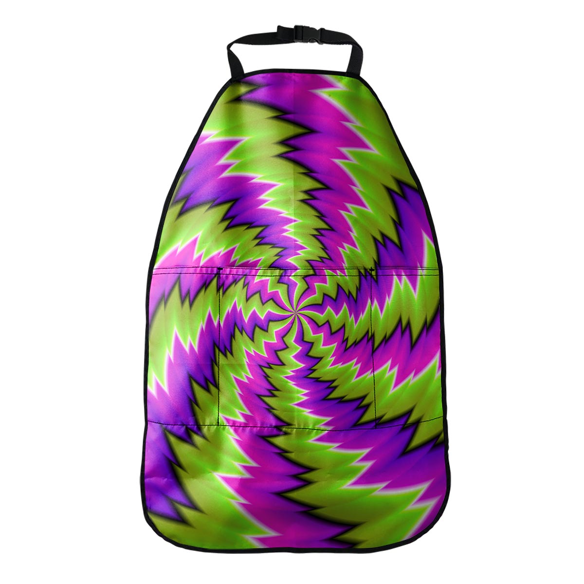 Green Vortex Moving Optical Illusion Car Seat Organizers